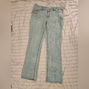 Eckored Women's Vintage Light Blue Boot Cut Jeans
